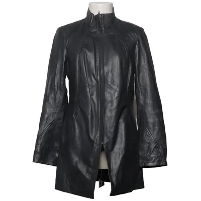 Leren jas (Zwart) van Mainpol Leer, Polyester