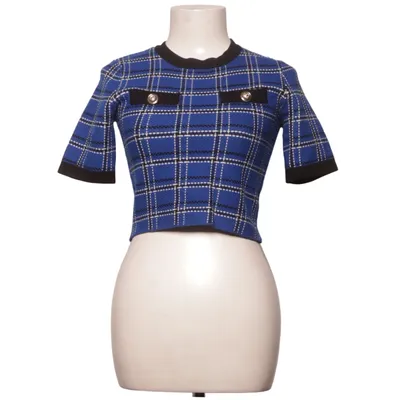 Top (Blue, Black, White) from Karen Millen Polyester, Viscose