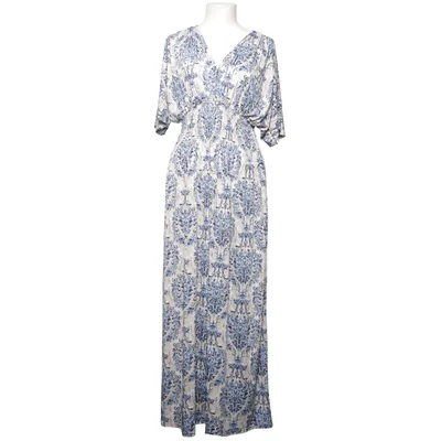 Maxi dress (Blue, Beige) from Caramelle Elastane, Polyester