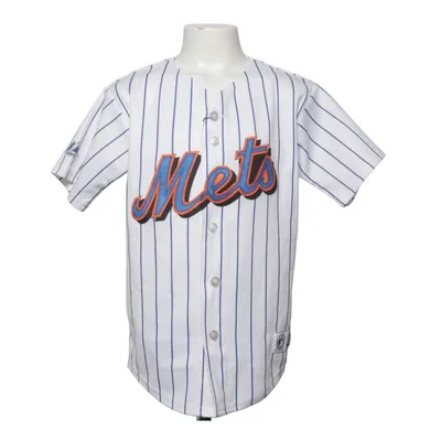 Baseball T-shirt (White, Blue) from Majestic Polyester