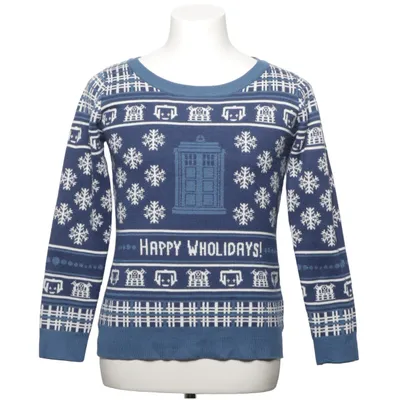 Christmas sweater (Blue, White) from Doctor WHO Acrylic