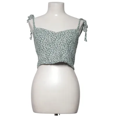 Crop top (Green, White) from Abercrombie & Fitch Viscose