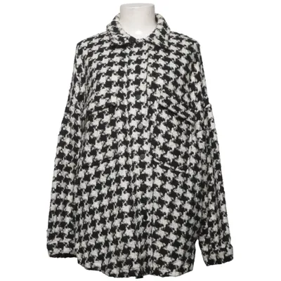 Overshirt (Black, White) from Sisters Point Acrylic, Cotton, Polyester, Wool