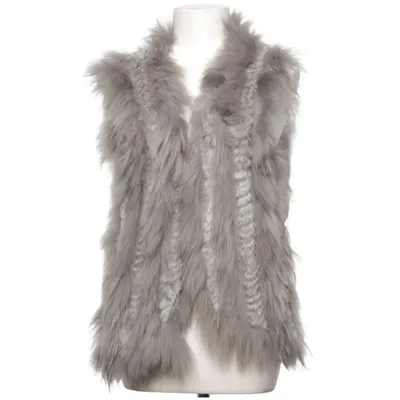Fur vest (Gray) from Kopenhagen by Andersen Fur, Polyester