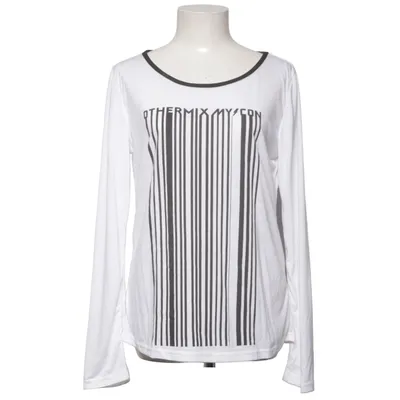 Lange mouwen shirt (Wit, Zwart) van Lesara Polyester, Viscose