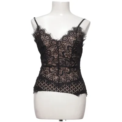 Crop top (Sort, Beige) fra Vera & Lucy Elastan, Polyamid, Polyester