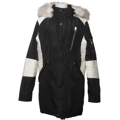 Winterjas (Zwart, Wit) van Much More Polyester, Polyurethaan