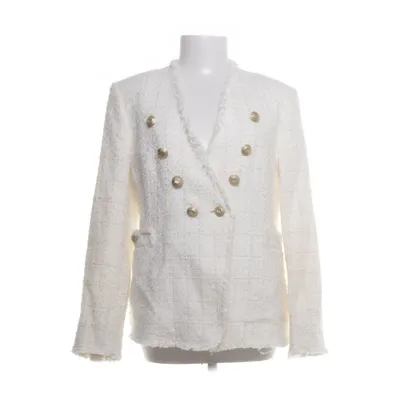 Cardigan (Wit, Beige) van Zara Linnen, Polyester, Elastaan