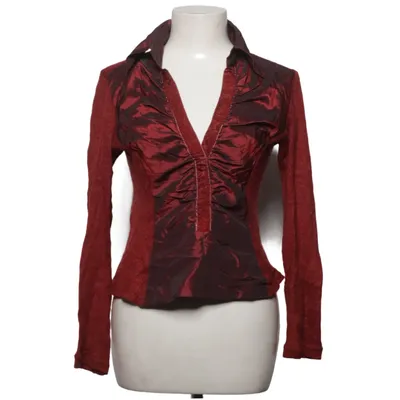 Blouse (Red) from Fashion Elle Viscose, Wool