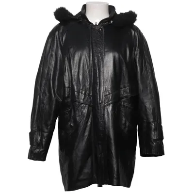 Leren jack (Zwart) van Lakeland Leer, Viscose