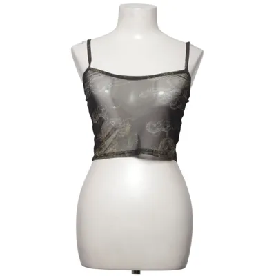 Crop top (Noir, Or) de Urban Outfitters Élasthane, Polyester