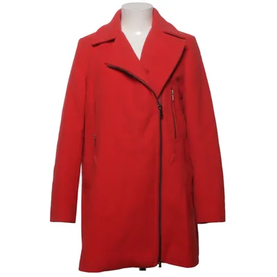 Coat (Red) from Blue Acetate, Cupro, Polyamide, Wool