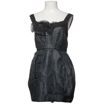 Kjole (Blå) fra Bcbgmaxazria Bomuld, Metallfiber, Polyester, Silke