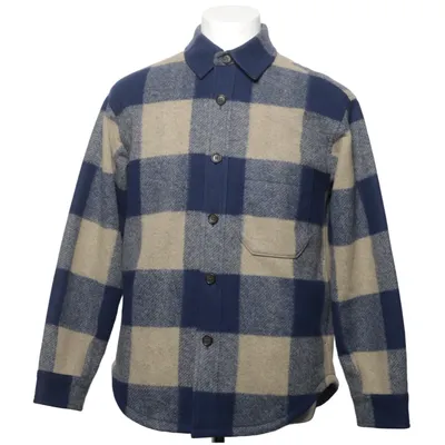 Oberhemd (Blau, Beige) von Uniqlo Polyester, Viskose