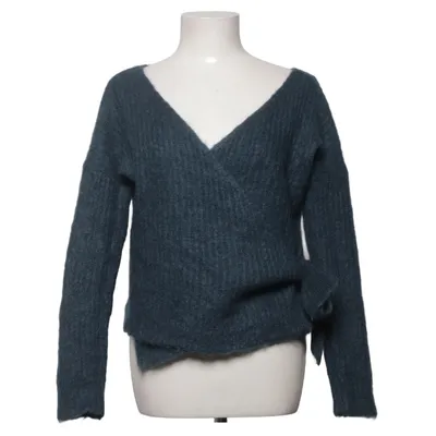 Cardigan cache-cœur (Bleu) de Sézane Élasthane, Mohair, Polyamide