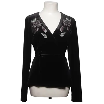 Blouse portefeuille (Noir) de Jonathan Martin Élasthane, Polyester