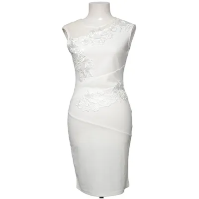 Cocktailjurk (Wit) van Emamoda Elastaan, Polyester