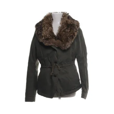 Winterjas (Groen) van Tom Tailor Denim Katoen, Bont, Leer