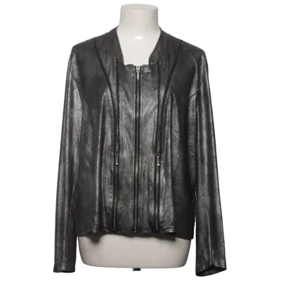 Jacket (Gray) from One Two & Luxzuz Elastane, Polyester