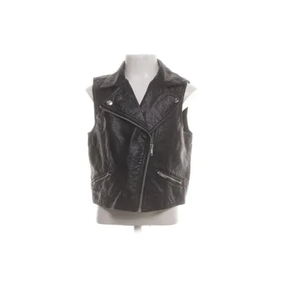 Biker gilet (Zwart) van H&M Polyester, Polyurethaan, Viscose