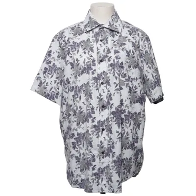 Short sleeve shirt (White, Gray) from Perzoni Cotton