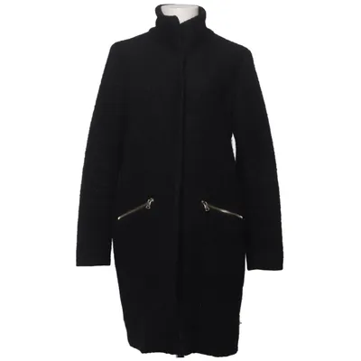 Coat (Black) from Pearl Polyester, Wool