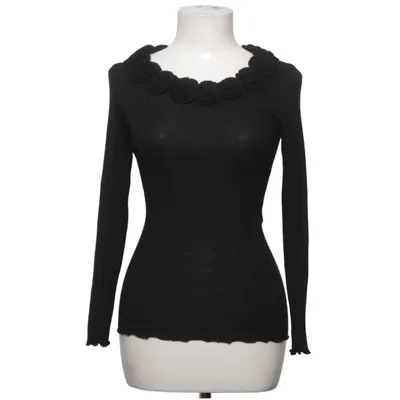 Top (Schwarz) von Lisanza Seide, Wolle