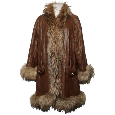 Coat (Brown, Multicolored) from Beltrami Cupro, Silk, Wool