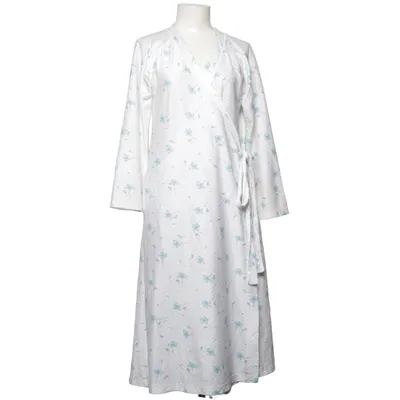Wrap dress (White, Blue) from Amica Cotton