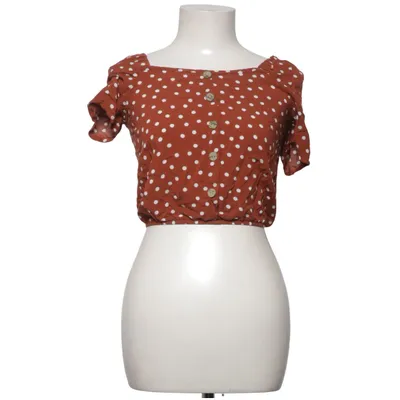 Crop top (Bruin, Wit) van Red