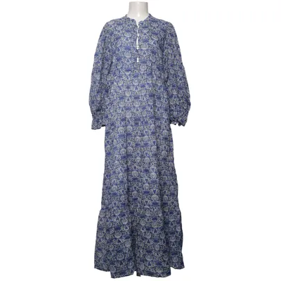Maxi jurk (Blauw, Geel, Wit) van Lollys Laundry Katoen