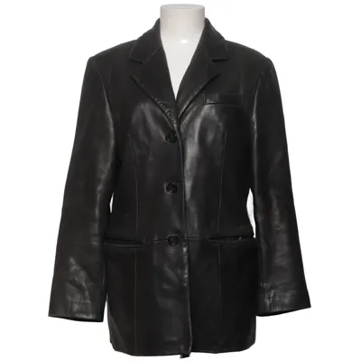 Coat (Black) from Offset Leather, Polyester