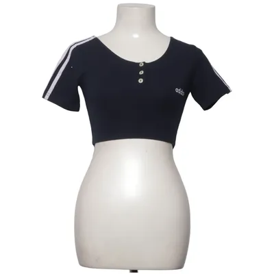 Crop top (Blue) from Adidas Cotton, Elastane