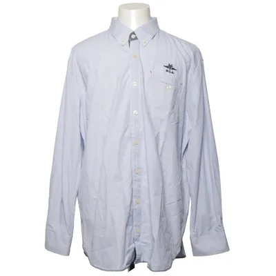 Buttondown-skjorta (Blå, Vit) från New Zealand Auckland Bomull