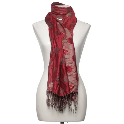 Halsduk (Röd, Brun) från Pashmina Kashmir, Silke