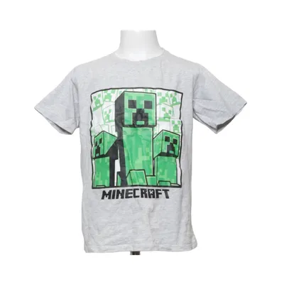 T-shirt (Grå, Grön) från Minecraft Bomull