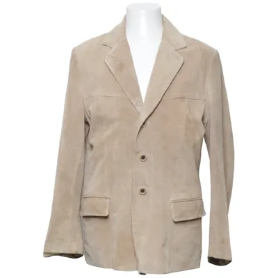 Läderkavaj (Beige) från Petroff Skinn, Polyester