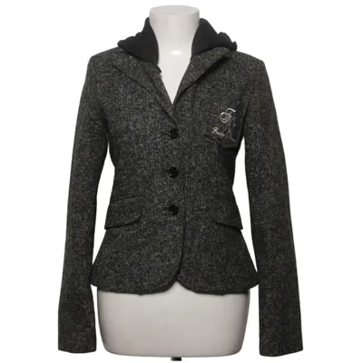 Blazer (Gray) from Miss Miss Cotton, Polyester, Viscose