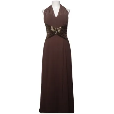 Aftenkjole (Brun, Guld) fra Cassandra Stone Polyester