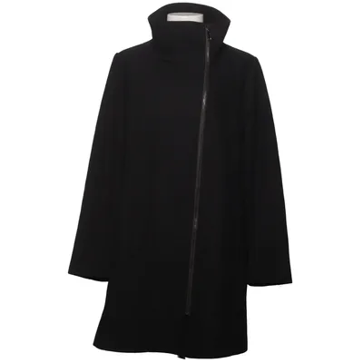 Coat (Black) from JYOTHI Polyester, Wool