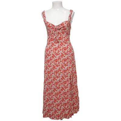 Dress (Red, Beige) from Zara Polyester, Viscose