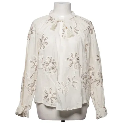 Blouse (Blanc) de Zara Coton, Polyester