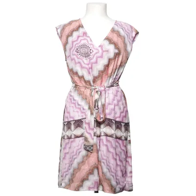 Jurk (Lila, Roze, Meerkleurig) van Uno Piu Uno Katoen, Polyester