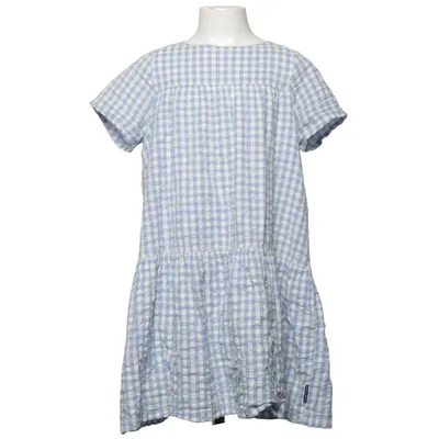 Klänning (Blå, Vit) från Polarn O. Pyret Ekologisk bomull