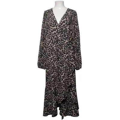Wrap dress (Beige, Black) from Pernilla Wahlgren Design Polyester