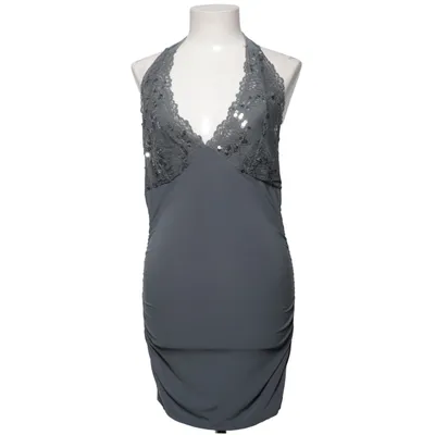 Halterneck-kjole (Grå, Grøn) fra Charlotte Russe Elastan, Polyester