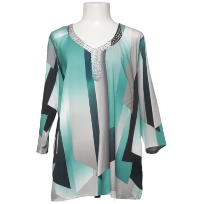 Blouse (Vert, Gris, Noir, Blanc) de Paola! Polyester