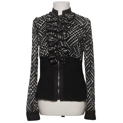 Blouse (Noir, Blanc) de Luxe Collection Élasthane, Polyester