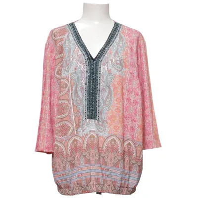 Bluse (Pink, Blå, Flerfarvet) fra Mona Elastan, Polyester