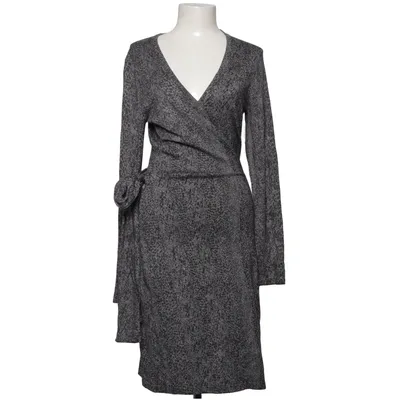 Wickelkleid (Grau, Silber, Schwarz) von Diane von Furstenberg Elasthan, Metallfaser, Polyamid, Viskose